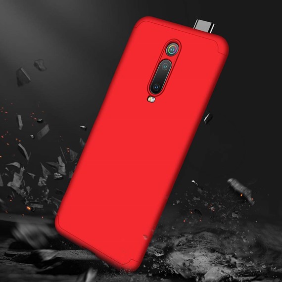 Microsonic Xiaomi Redmi K20 Kılıf Double Dip 360 Protective Kırmızı 3