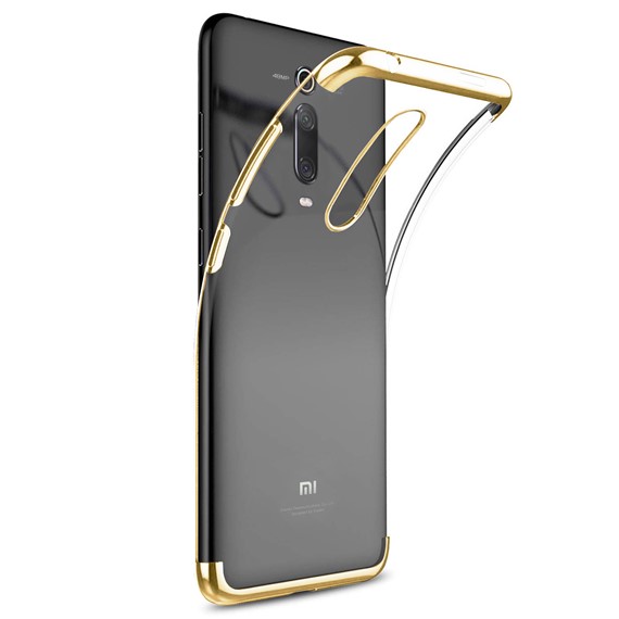Microsonic Xiaomi Redmi K20 Kılıf Skyfall Transparent Clear Gold 2