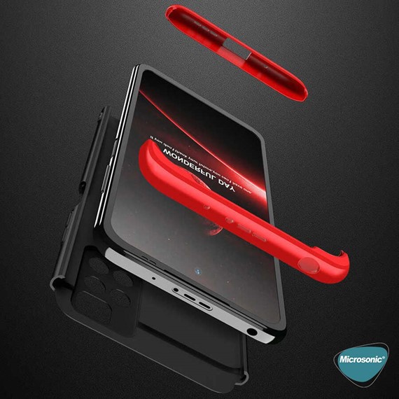 Microsonic Xiaomi Redmi 10 Kılıf Double Dip 360 Protective Siyah Mavi 3