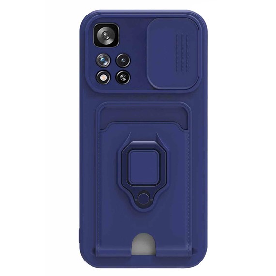 Microsonic Xiaomi Redmi Note 11 Pro Plus Kılıf Multifunction Silicone Lacivert 2