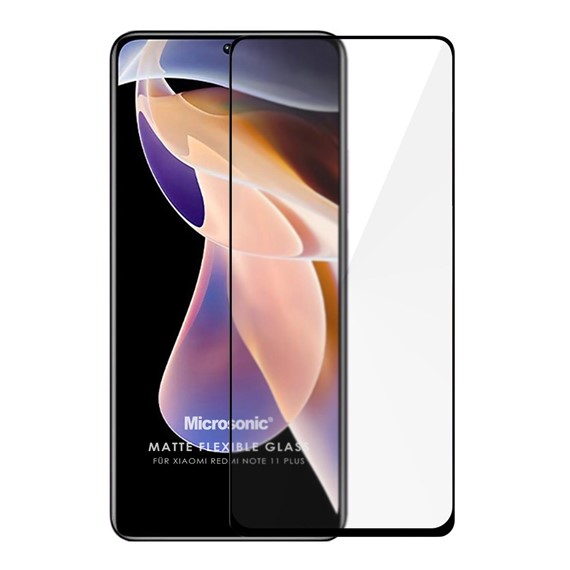 Microsonic Xiaomi Redmi Note 11 Pro Plus Seramik Matte Flexible Ekran Koruyucu Siyah 2