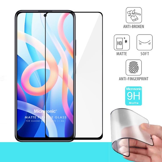 Microsonic Xiaomi Redmi Note 11 Seramik Matte Flexible Ekran Koruyucu Siyah 1