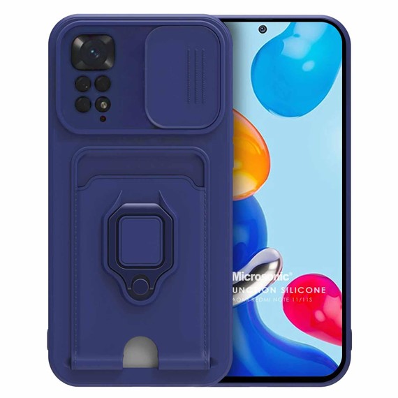 Microsonic Xiaomi Redmi Note 11S Kılıf Multifunction Silicone Lacivert 1