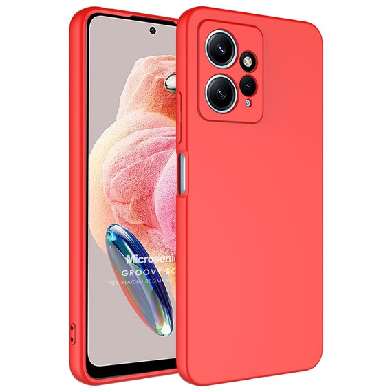 Microsonic Xiaomi Redmi Note 12 4G Kılıf Groovy Soft Kırmızı 1