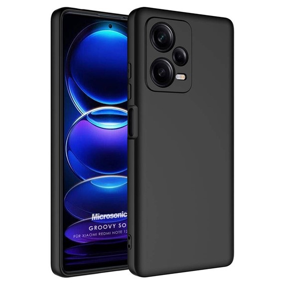 Microsonic Xiaomi Redmi Note 12 Pro 5G Kılıf Groovy Soft Siyah 1