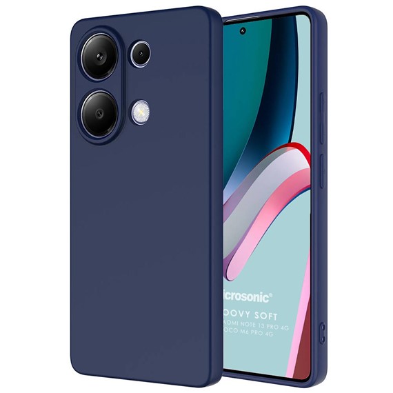 Microsonic Xiaomi Poco M6 Pro 4G Kılıf Groovy Soft Lacivert 1