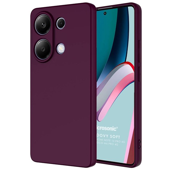 Microsonic Xiaomi Poco M6 Pro 4G Kılıf Groovy Soft Mor 1