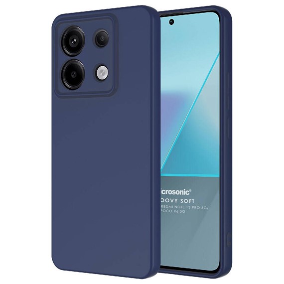 Microsonic Xiaomi Poco X6 5G Kılıf Groovy Soft Lacivert 1