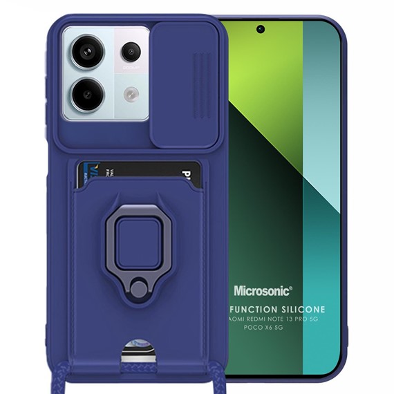 Microsonic Xiaomi Redmi Note 13 Pro 5G Kılıf Multifunction Silicone Lacivert 1