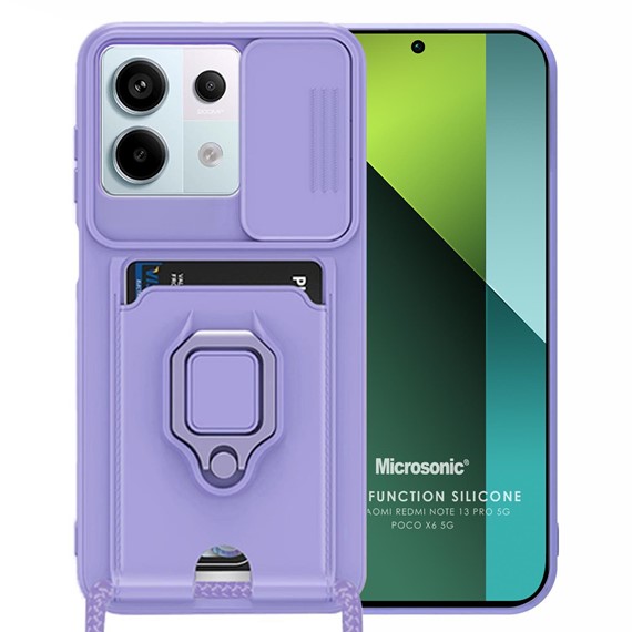 Microsonic Xiaomi Redmi Note 13 Pro 5G Kılıf Multifunction Silicone Lila 1