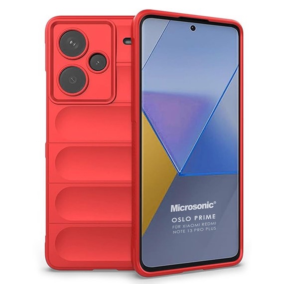 Microsonic Xiaomi Redmi Note 13 Pro Plus 5G Kılıf Oslo Prime Kırmızı 1