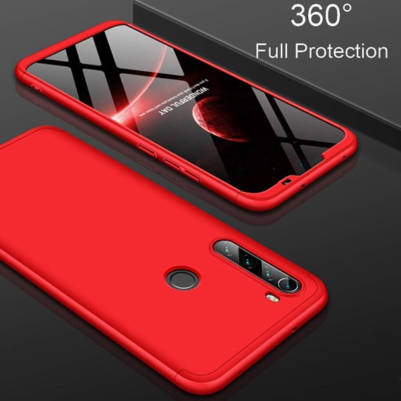 Microsonic Xiaomi Redmi Note 8 Kılıf Double Dip 360 Protective Kırmızı 4