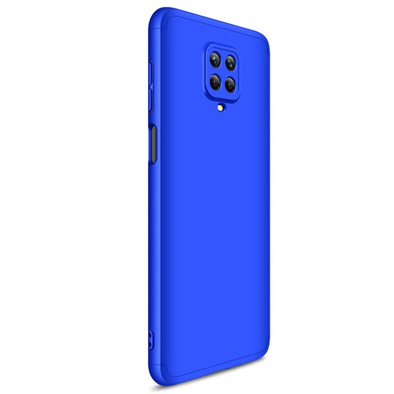 Microsonic Xiaomi Redmi Note 9 Pro Max Kılıf Double Dip 360 Protective Mavi 2