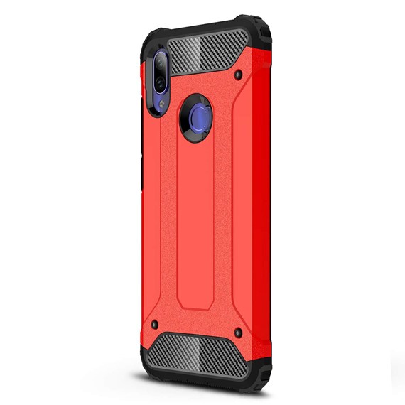 Microsonic Xiaomi Redmi Note 7 Pro Kılıf Rugged Armor Kırmızı 2