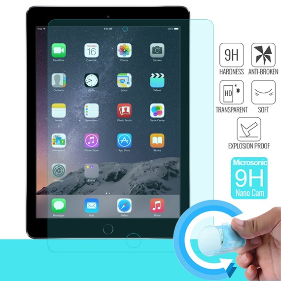 Microsonic Nano Cam Ekran koruyucu Apple iPad Air iPad Air 2 Kırılmaz film 1