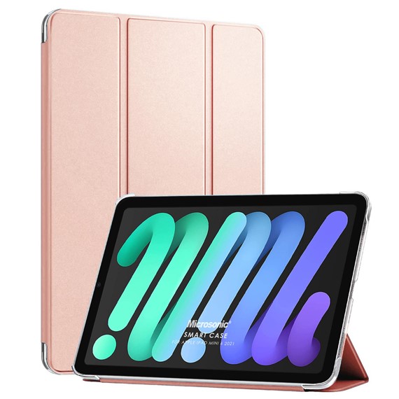 Microsonic Apple iPad Mini 6 2021 A2567-A2568-A2569 Smart Case ve arka Kılıf Rose Gold 1