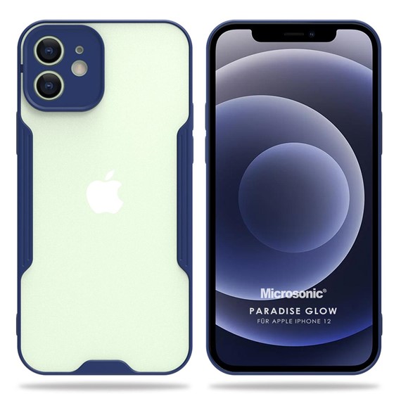Microsonic Apple iPhone 12 Kılıf Paradise Glow Lacivert 1