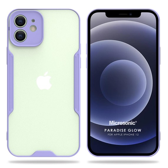 Microsonic Apple iPhone 12 Kılıf Paradise Glow Lila 1