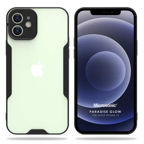 Microsonic Apple iPhone 12 Kılıf Paradise Glow Siyah 1