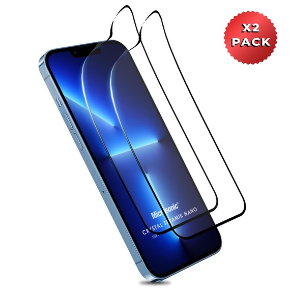 Microsonic Apple iPhone 13 Pro Max Crystal Seramik Nano Ekran Koruyucu Siyah 2 Adet 2
