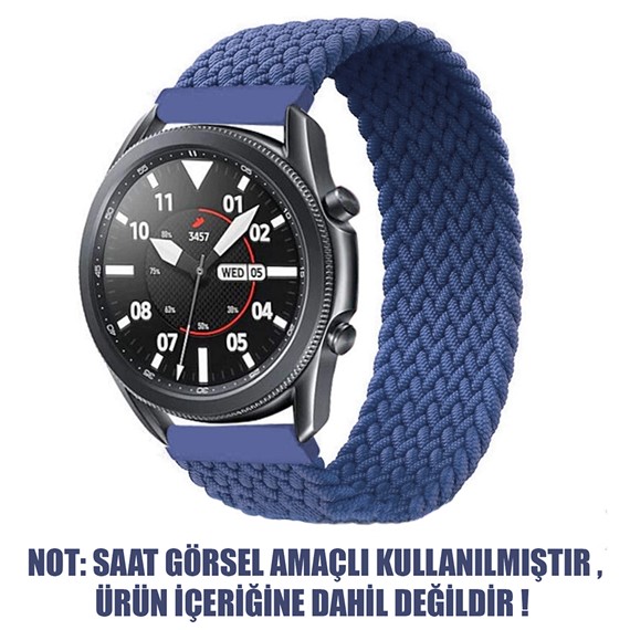 Microsonic Samsung Galaxy Watch 4 44mm Kordon Large Size 165mm Braided Solo Loop Band Lacivert 2