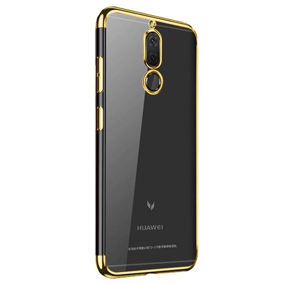 Microsonic Huawei Mate 10 Lite Kılıf Skyfall Transparent Clear Gold 2