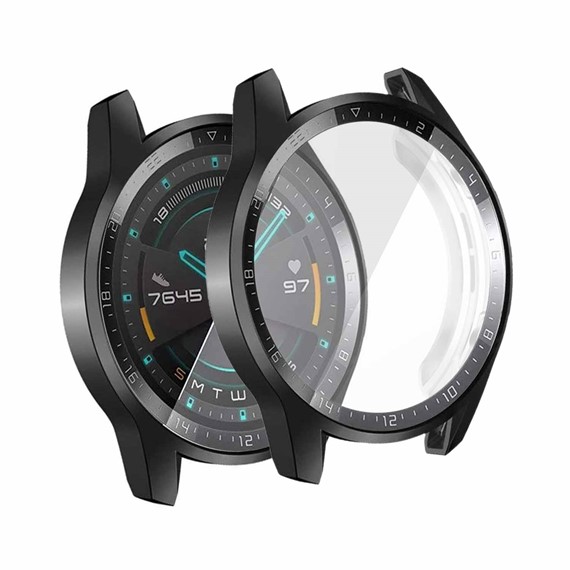 Microsonic Huawei Watch GT2 46mm Kılıf Matte Premium Slim WatchBand Siyah 1