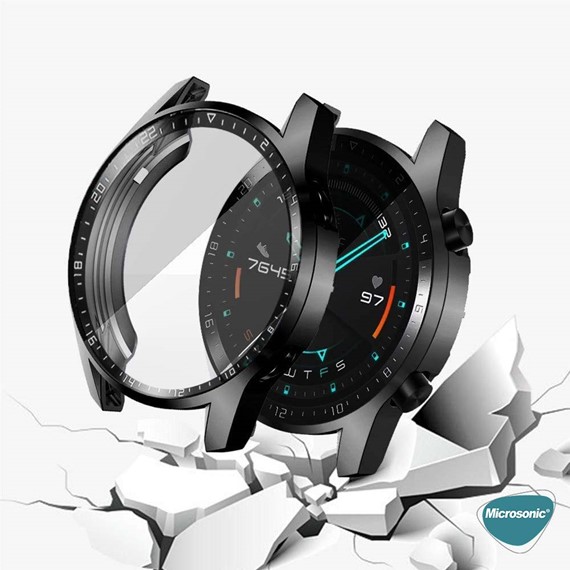 Microsonic Huawei Watch GT2 46mm Kılıf Matte Premium Slim WatchBand Şeffaf 3