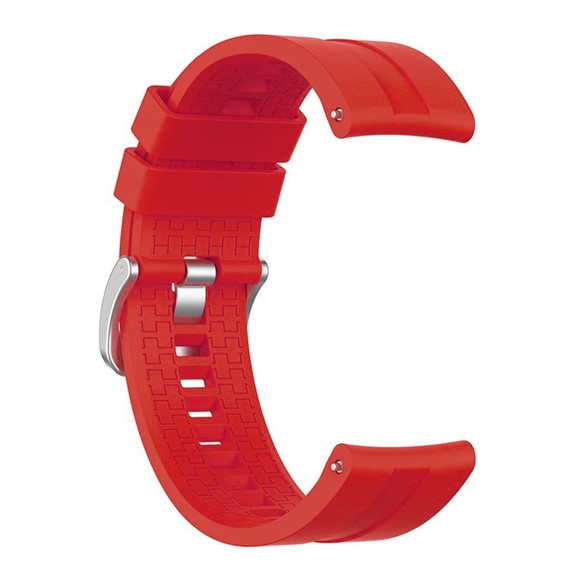 Microsonic Oppo Watch 46mm Kordon Silicone RapidBands Kırmızı Gümüş Pimli 1