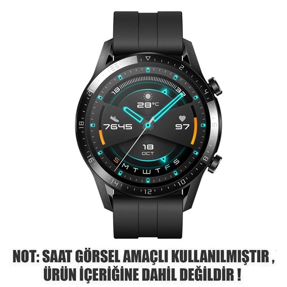 Microsonic Huawei Watch GT2 46mm Kordon Silicone RapidBands Siyah 2