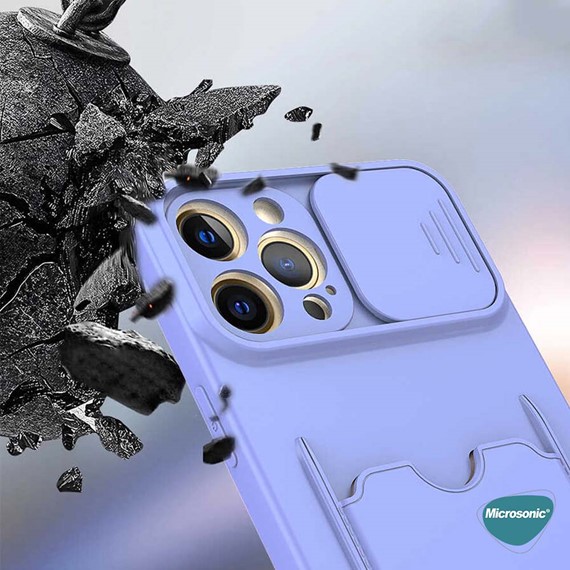 Microsonic Apple iPhone 11 Pro Max Kılıf Inside Card Slot Mürdüm 6