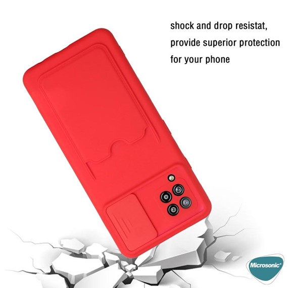 Microsonic Xiaomi Redmi 9C Kılıf Inside Card Slot Kırmızı 8