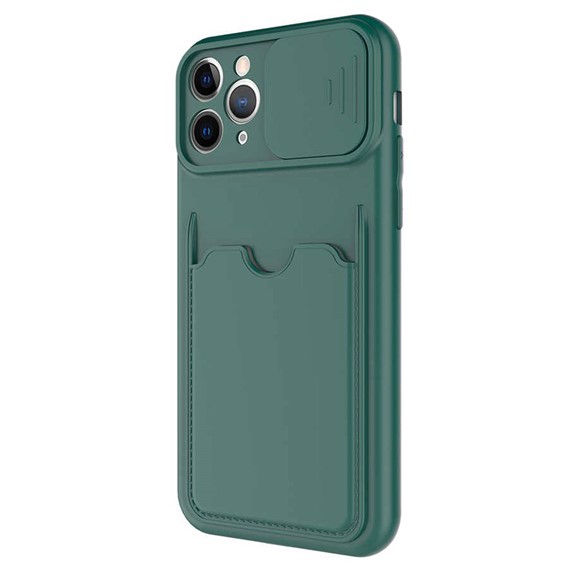 Microsonic Apple iPhone 11 Pro Max Kılıf Inside Card Slot Koyu Yeşil 2