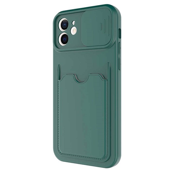 Microsonic Apple iPhone 12 Mini Kılıf Inside Card Slot Koyu Yeşil 2
