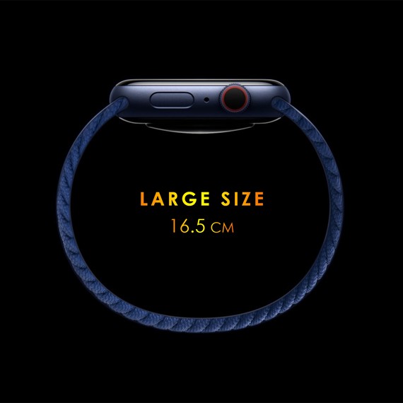 Microsonic Samsung Gear S3 Classic Kordon Large Size 165mm Braided Solo Loop Band Lacivert 3