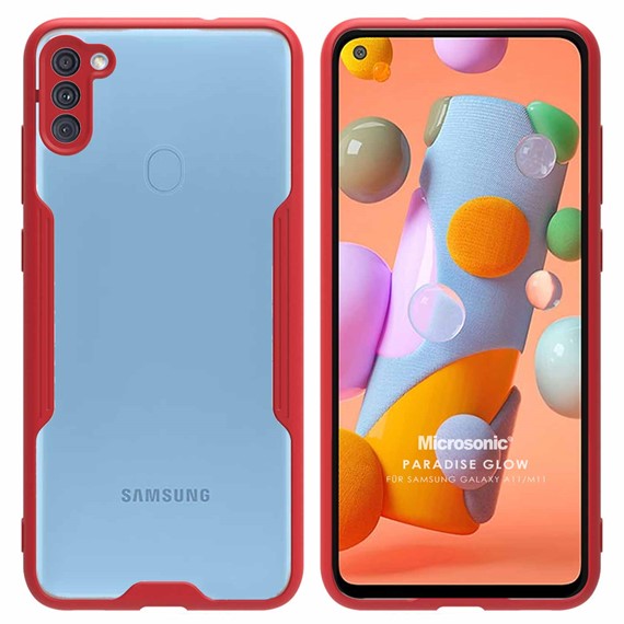 Microsonic Samsung Galaxy A11 Kılıf Paradise Glow Kırmızı 1