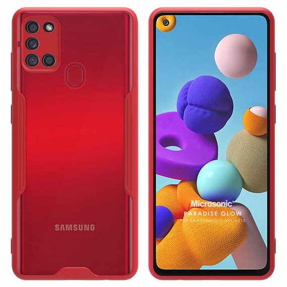 Microsonic Samsung Galaxy A21S Kılıf Paradise Glow Kırmızı 1