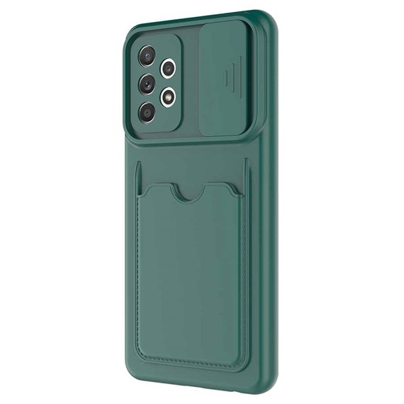 Microsonic Samsung Galaxy A52 Kılıf Inside Card Slot Koyu Yeşil 2