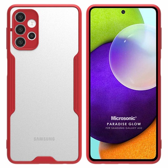 Microsonic Samsung Galaxy A52 Kılıf Paradise Glow Kırmızı 1