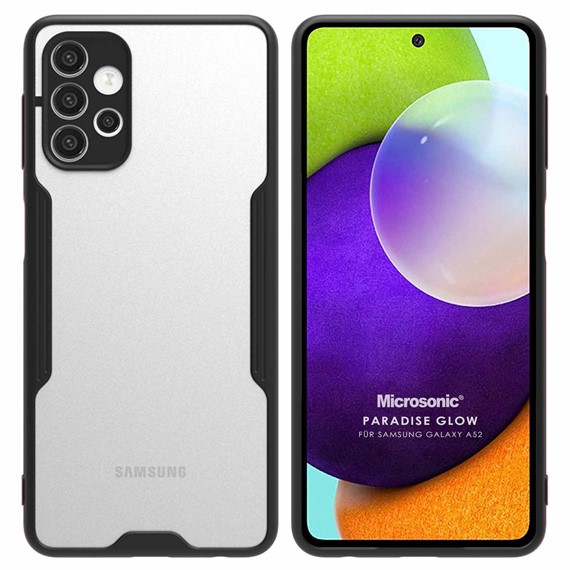 Microsonic Samsung Galaxy A52 Kılıf Paradise Glow Siyah 1
