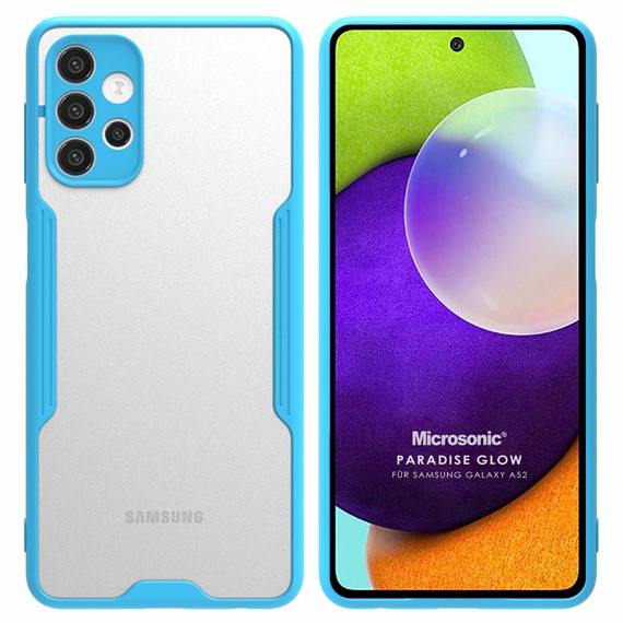 Microsonic Samsung Galaxy A52 Kılıf Paradise Glow Turkuaz 1