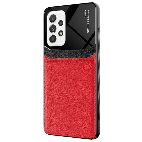 Microsonic Samsung Galaxy A52 Kılıf Uniq Leather Kırmızı 2