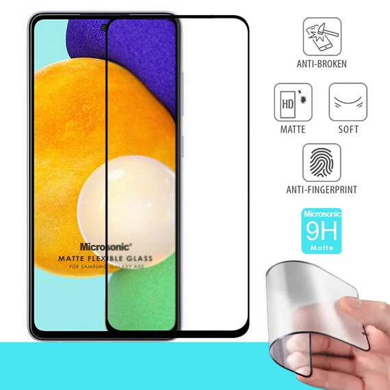 Microsonic Samsung Galaxy A52s Seramik Matte Flexible Ekran Koruyucu Siyah 1