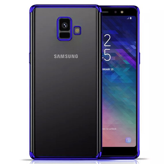 Microsonic Samsung Galaxy A6 2018 Kılıf Skyfall Transparent Clear Mavi 1