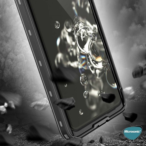 Microsonic Samsung Galaxy S23 FE Kılıf Waterproof 360 Full Body Protective Siyah 5
