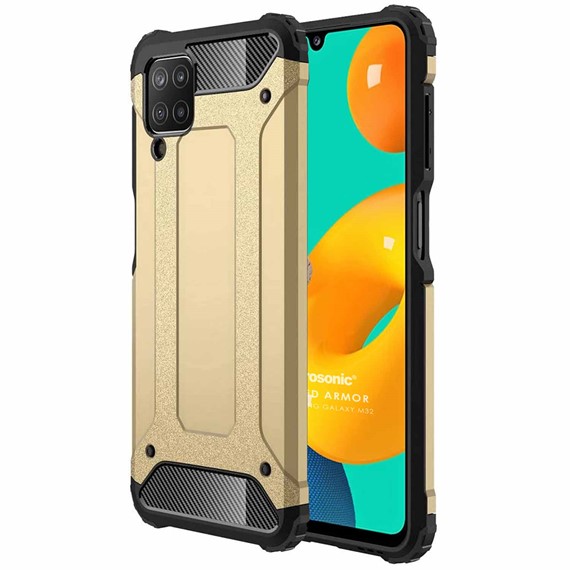 Microsonic Samsung Galaxy M32 4G Kılıf Rugged Armor Gold 1