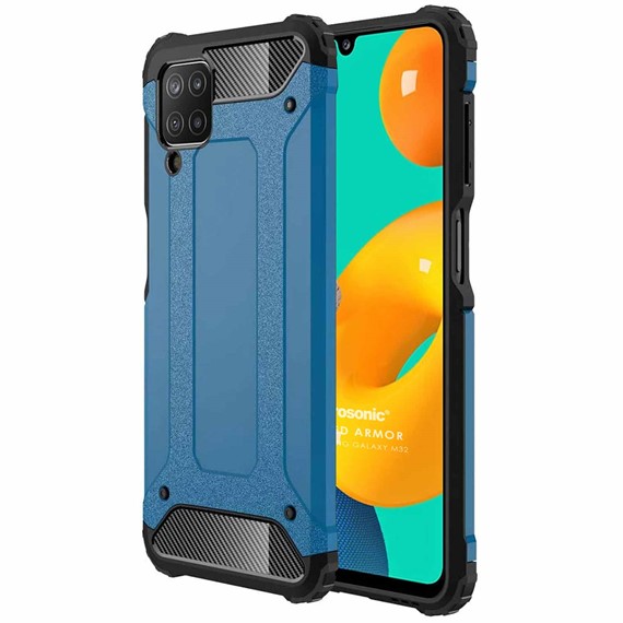 Microsonic Samsung Galaxy M32 4G Kılıf Rugged Armor Mavi 1