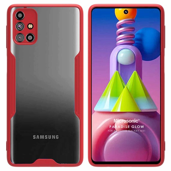 Microsonic Samsung Galaxy M51 Kılıf Paradise Glow Kırmızı 1