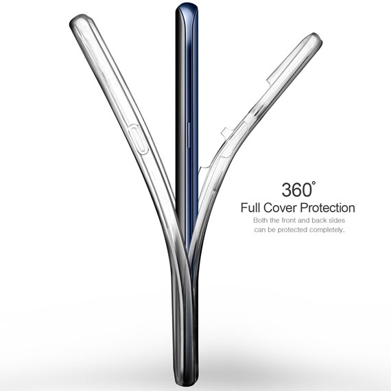 Microsonic Samsung Galaxy Note 9 Kılıf 6 tarafı tam full koruma 360 Clear Soft Şeffaf 5