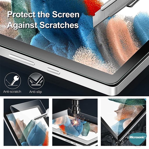 Microsonic Samsung Galaxy Tab S8 Plus X800 Tempered Glass Cam Ekran Koruyucu 6